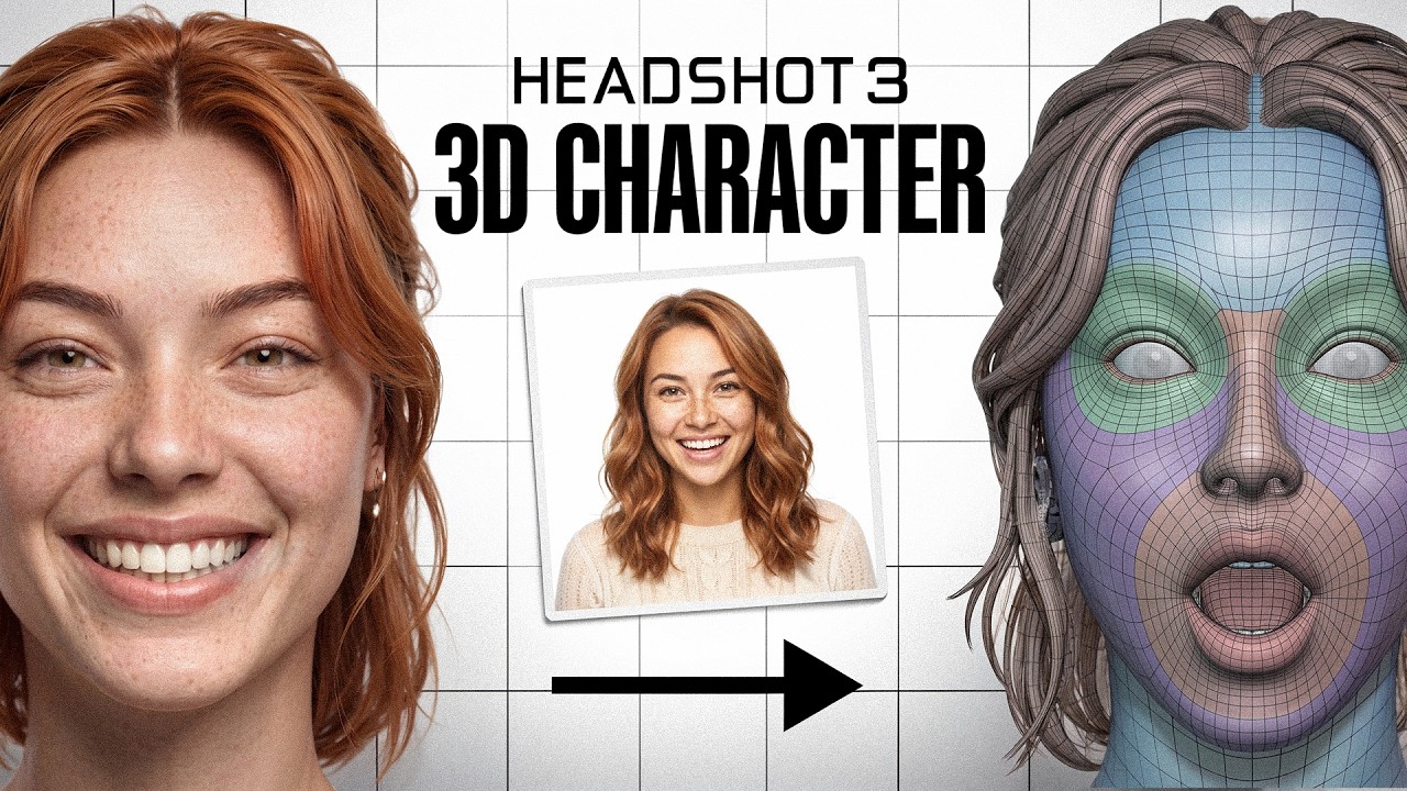 Realistic 3D Character from a Photo with AI &mdash; Headshot 3