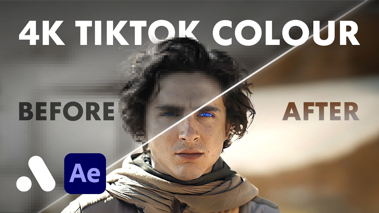How to Create 4K TikTok Colour Grade in After Effects (No plugins)