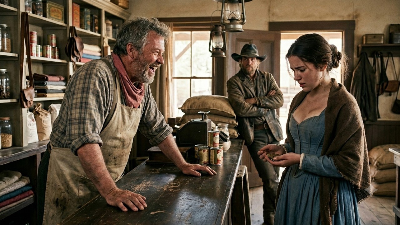 The Shopkeeper Mocked Her Poverty, But He Didn't See The Mountain Cowboy Watching...