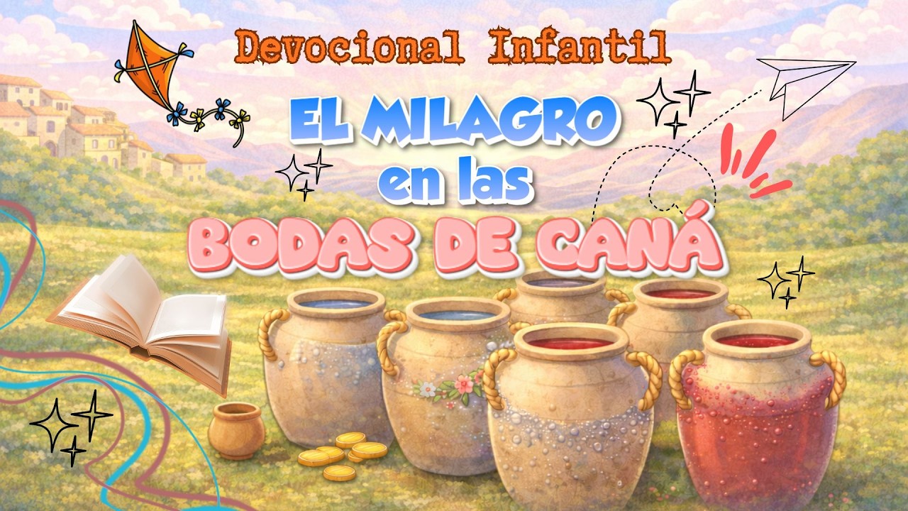 DEVOCIONAL INFANTIL FEBRERO 20 - EL MILAGRO EN LAS BODAS DE CANÁ