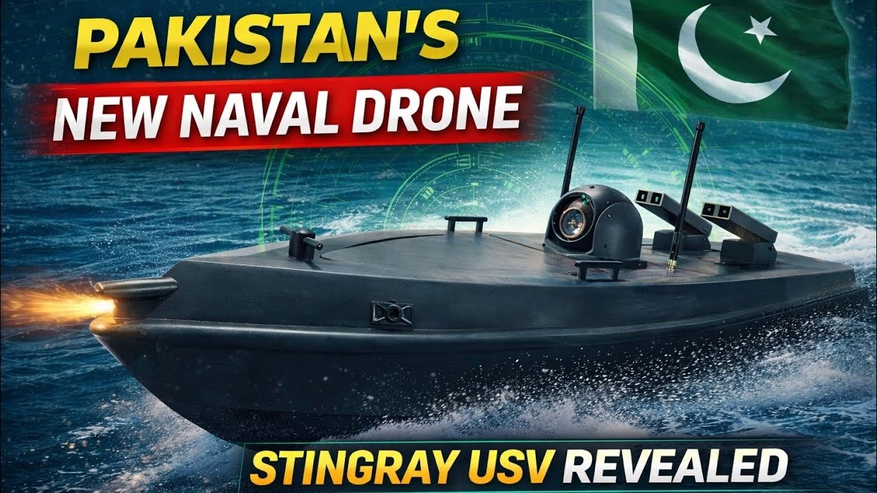 Pakistans New Stingray USV Revealed | Advanced Naval Drone Boat for Surveillance & Maritime Security