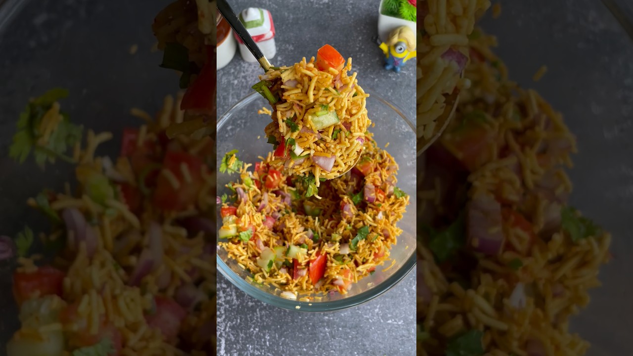 Bhujia Bhel 😋 | Quick Snacks recipe #shorts #bhel #youtube #trending