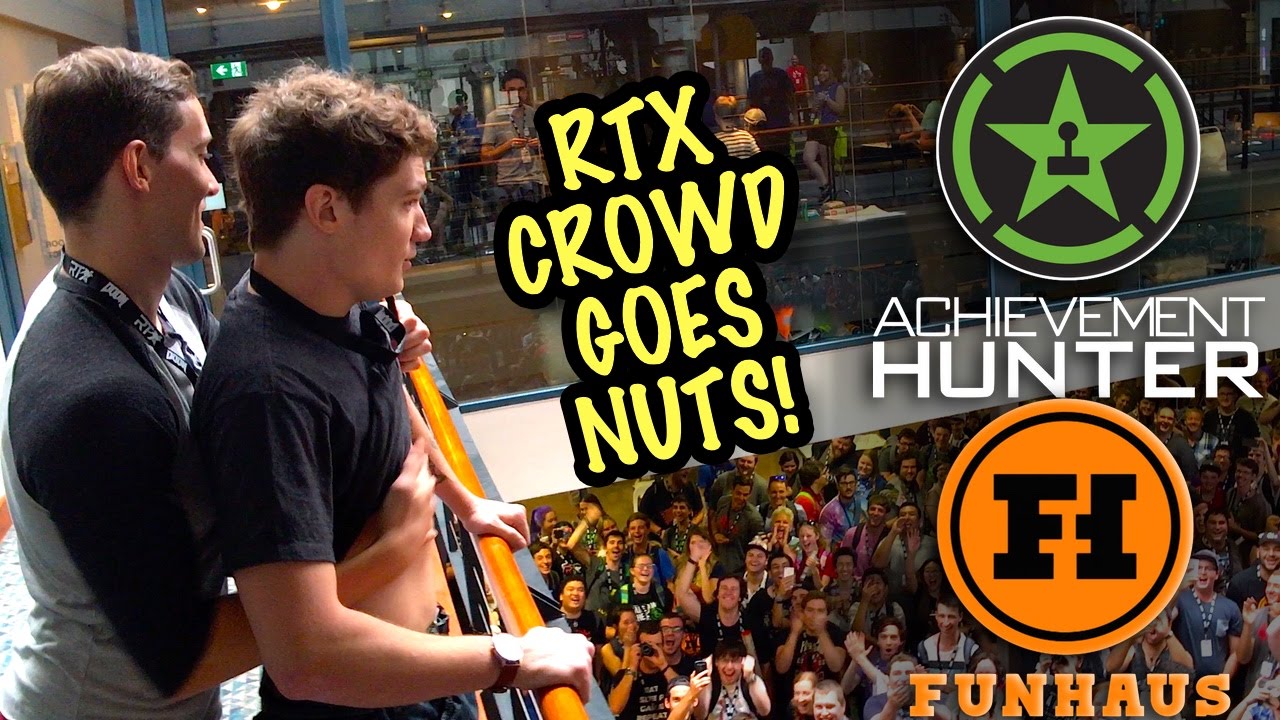 RTX Crowd Goes NUTS for Achievement Hunter, Funhaus, Rooster Teeth… #RTXAU