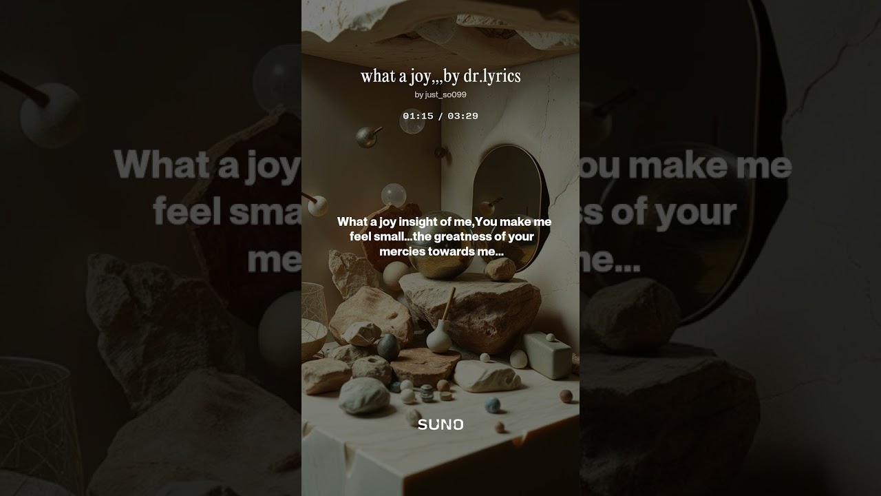 what a joy,,,by dr lyrics