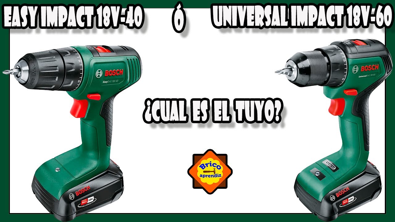 comparativa de atornilladores batería Easy Impact 18V-40 vs Universal Impact 18V-60