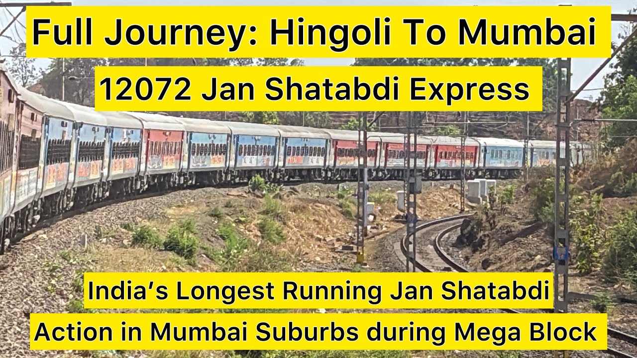 Full Journey in India's Longest Running Jan Shatabdi Express : 12072 Hingoli - CSMT Jan Shatabdi
