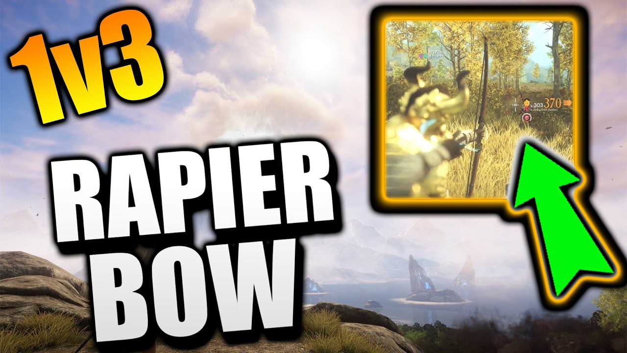 STRONGEST BUILD in New World MMO! Bow Build, Rapier Build PVP 1v3 in New World MMO!