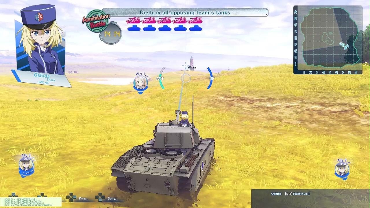Girls und Panzer Dream Tank Match: (Free Match) BC Freedom Civil War from Oshida's POV!