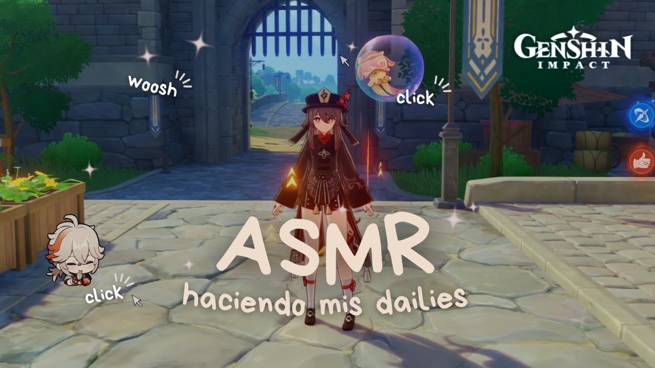 ASMR ✧ Te hablo de oreja a oreja mientras jugamos a Genshin Impact ⚔️🌸 [Binaural]