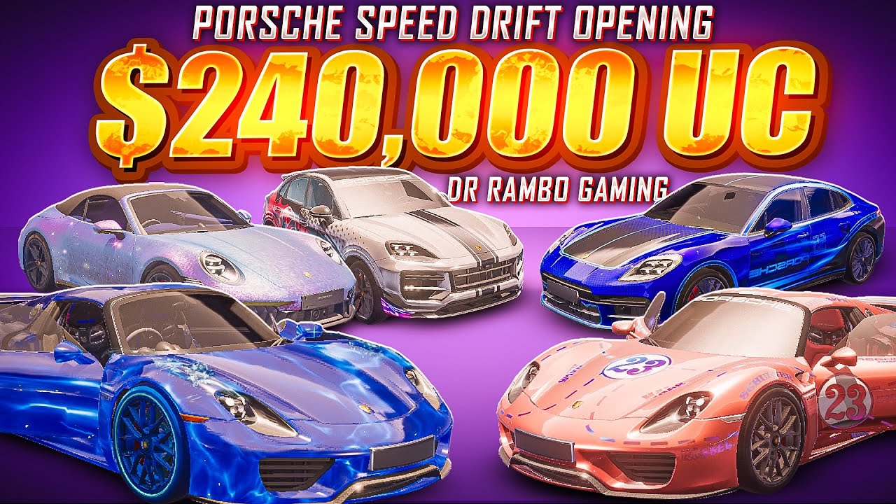 PUBG Mobile Porsche Super Car Lucky Spin Opening 240k UC 🥶🔥 || Rambo