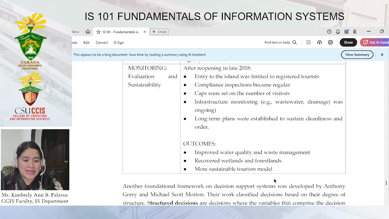 Topic 9.  Information & Decision Support System