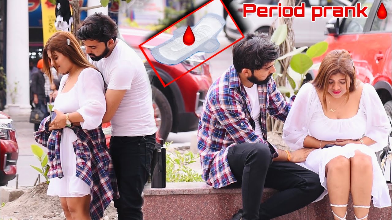 Period🩸prank on cute girlfriend || cute reactions 🥰|| cute couple || crazy sana khan ||