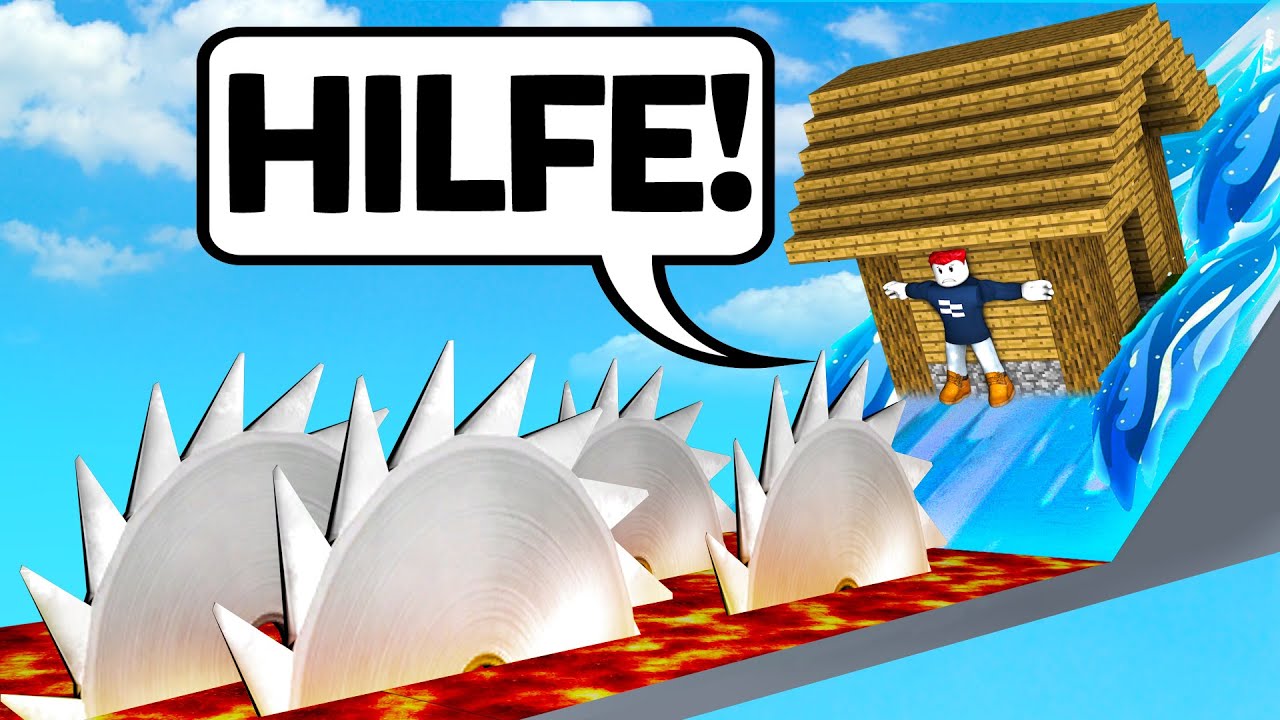 ICH FAHRE auf HÄUSERN die XXL RAMPE in ROBLOX!