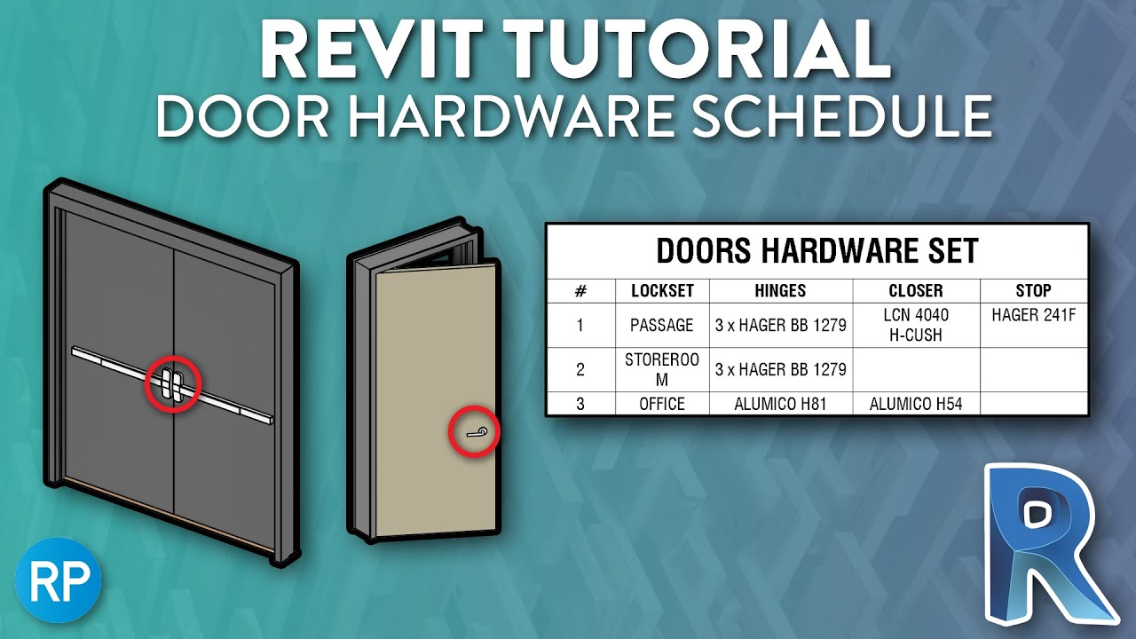 Учебное пособие по Revit — создание спецификации дверной фурнитуры