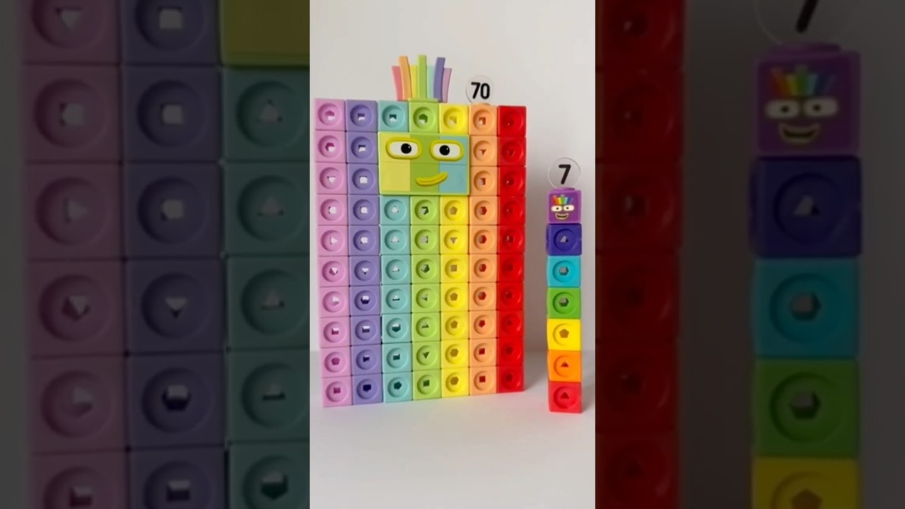 Numberblocks Радужные 70-е | Таблица умножения на 7 с кубиками Numberblocks Mathlink