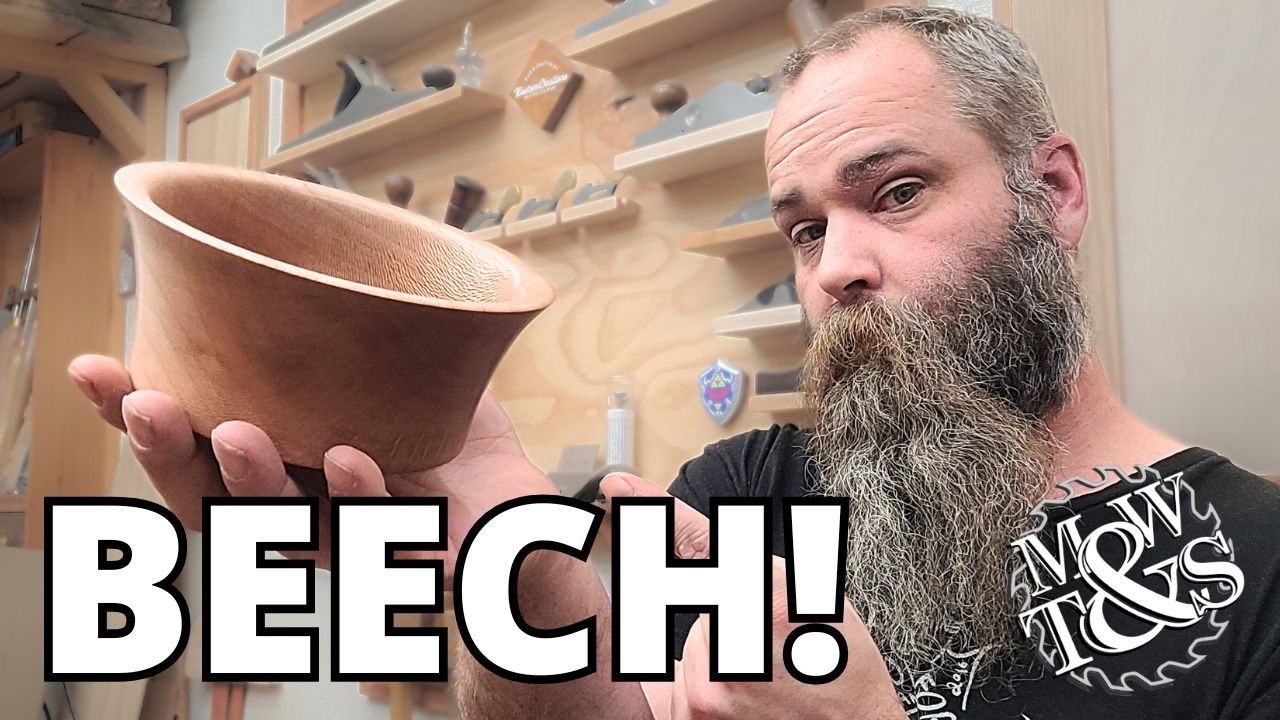 Вытачиваю свою первую чашу из бука!