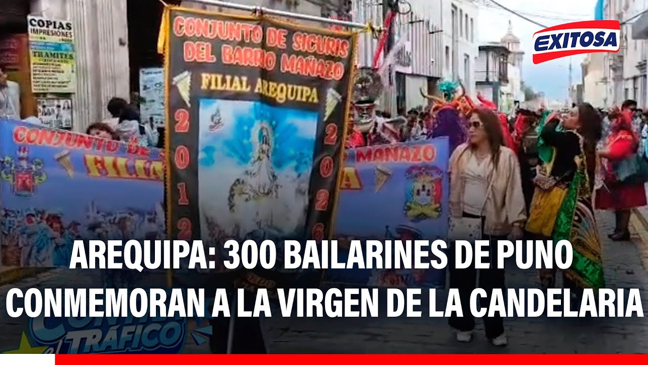 🔴🔵 Arequipa: 300 bailarines de Puno realizan coreografía conmemorando la Virgen de la Candelaria