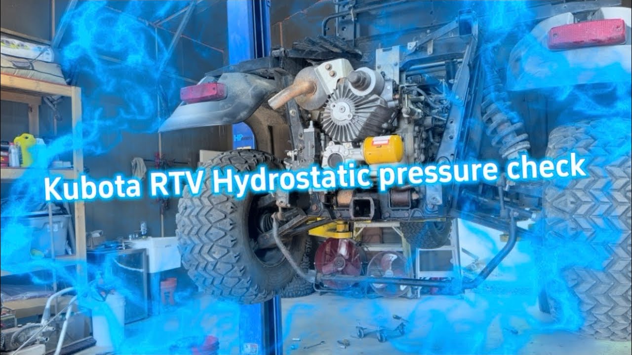 Проверка давления в гидростатической трансмиссии Kubota RTV X1140