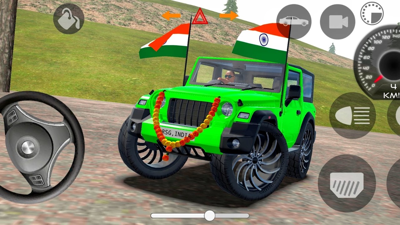 Modified Mahindra Thar😈Games:Indian Green Thar (Gadi Wala Games)  Android Gameplay