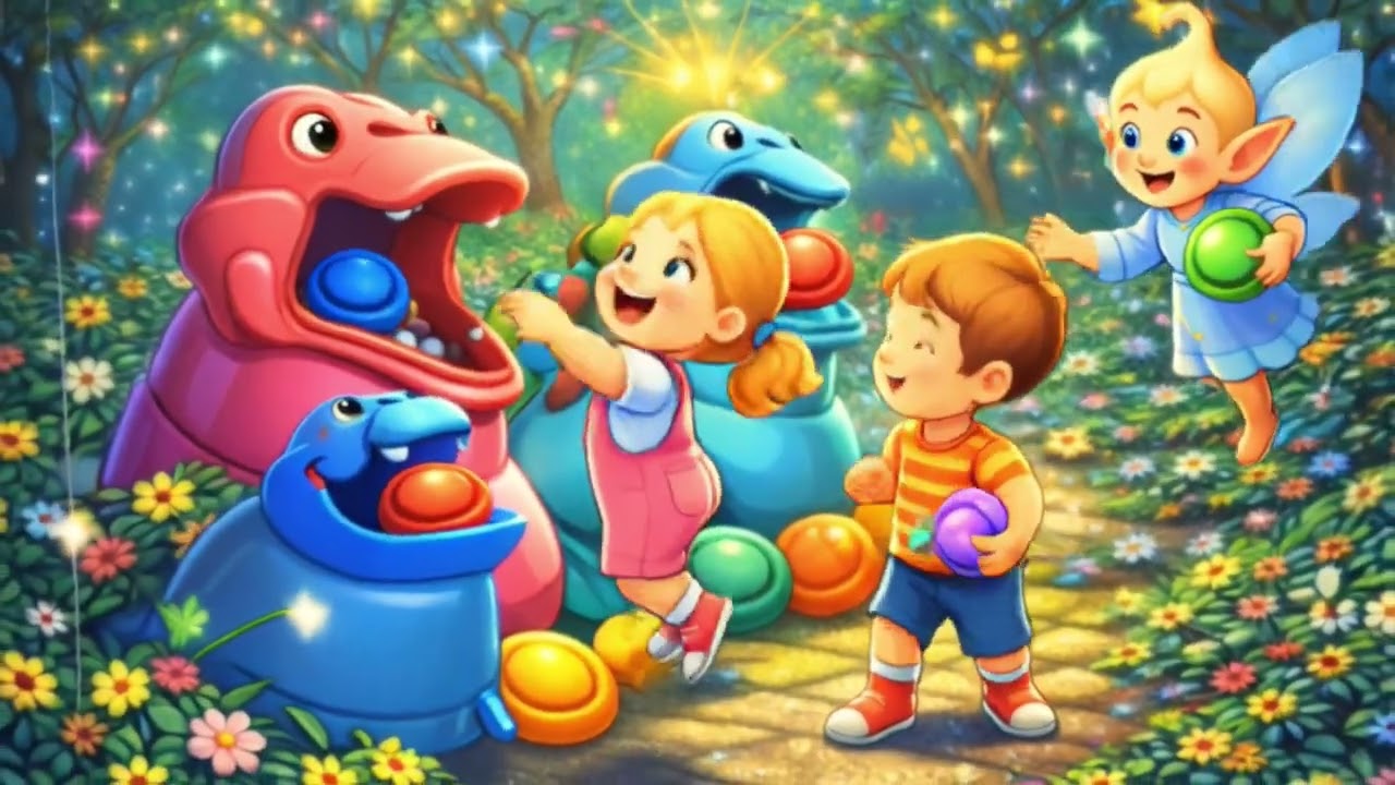 Geu and the Button Gate  Funny Kids Song & Cartoon
