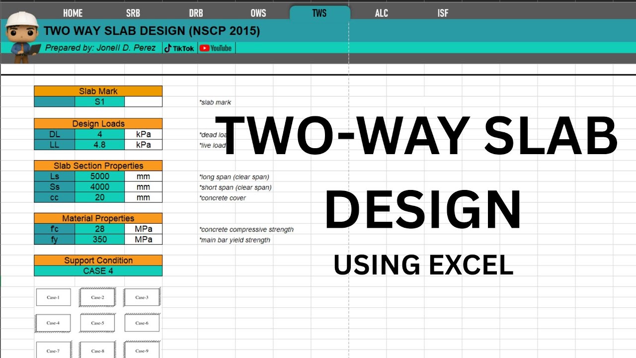 Designing Two-Way Slab in Excel (NSCP 2015) 💻🧱