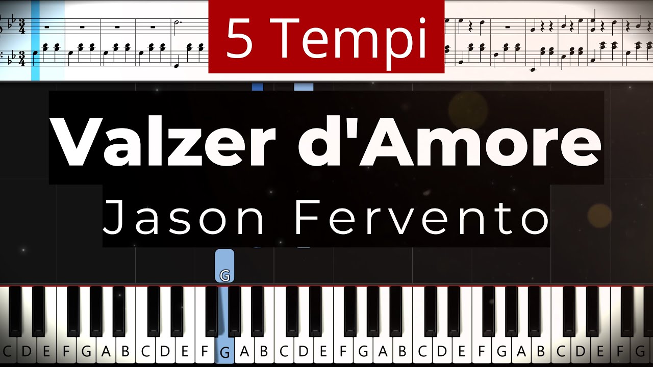 Valzer d'Amore | Jason Fervento - easy Piano Tutorial SLOW 🎹 Klavier lernen 🎵 Felicitas Falke 🎵