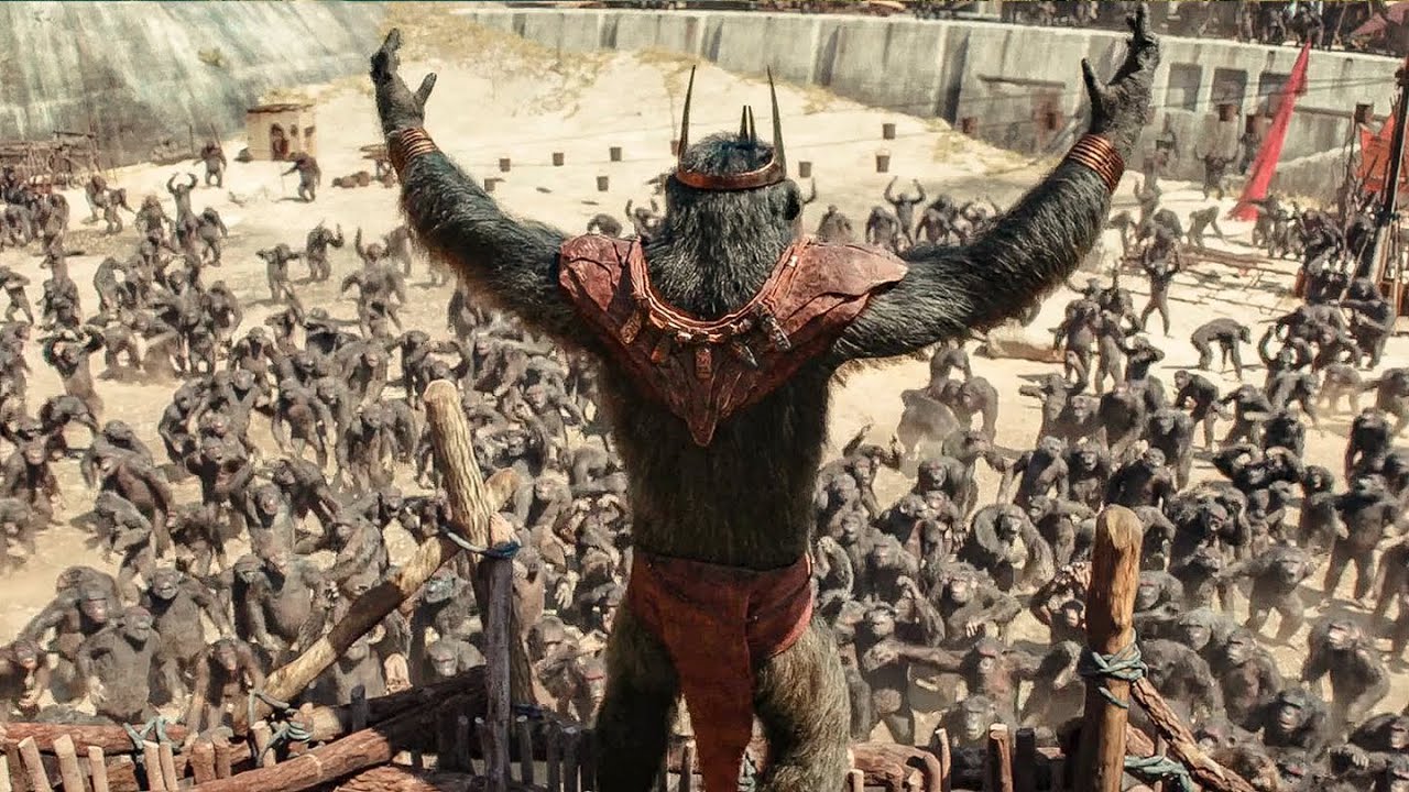 After the Destruction of the World, Mutant Apes Take Control of the Planet and Hunt Remaining Humans