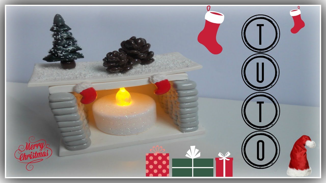[TUTO Fimo] Cheminée de noël