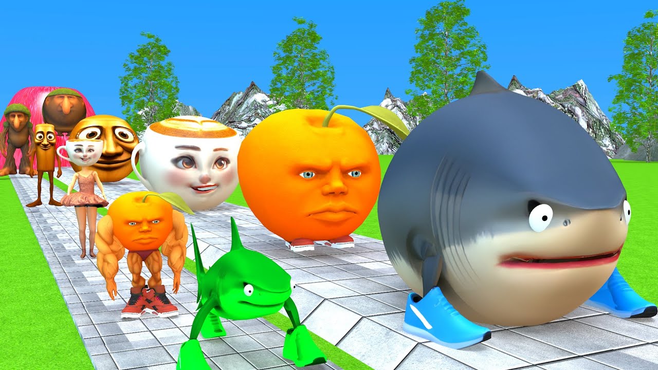 Long Slide Game With Cow Elephant Gorilla Hippopotamus Tiger 3d Animal Game Funny 3d Animals