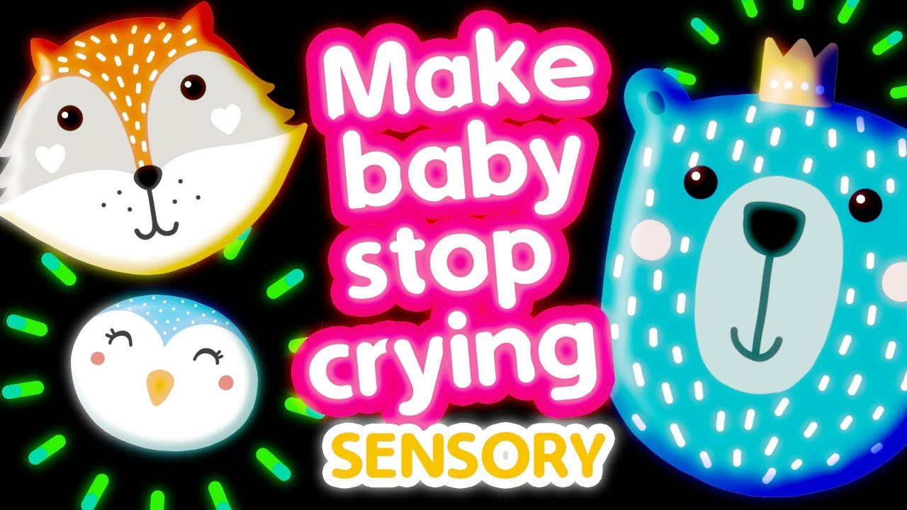 🎶 Make a baby stop crying 🎵 Happy animal faces 🐶 Sensory Video