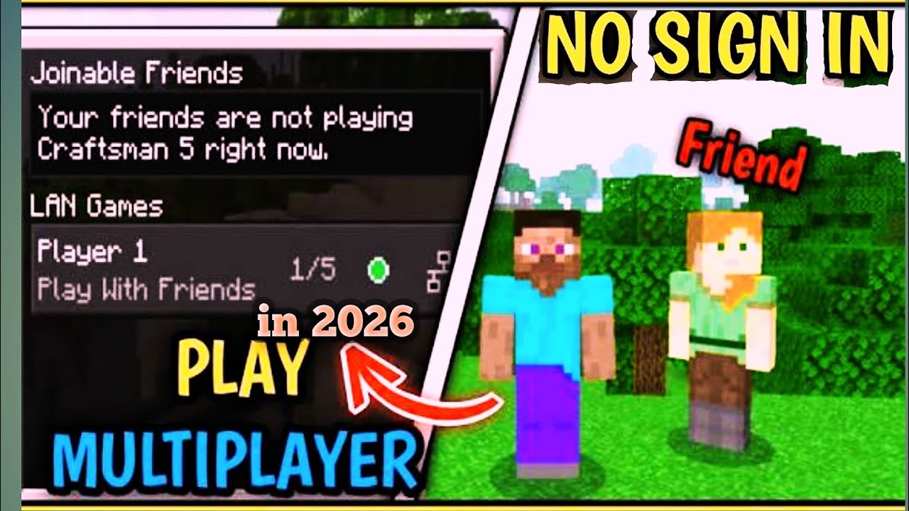 How to play multiplayer in crafting and building without signing in 🔥