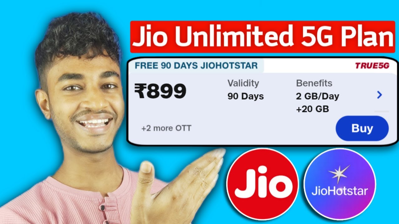 Jio Unlimited 5G Recharge Plan Rs.899 Details