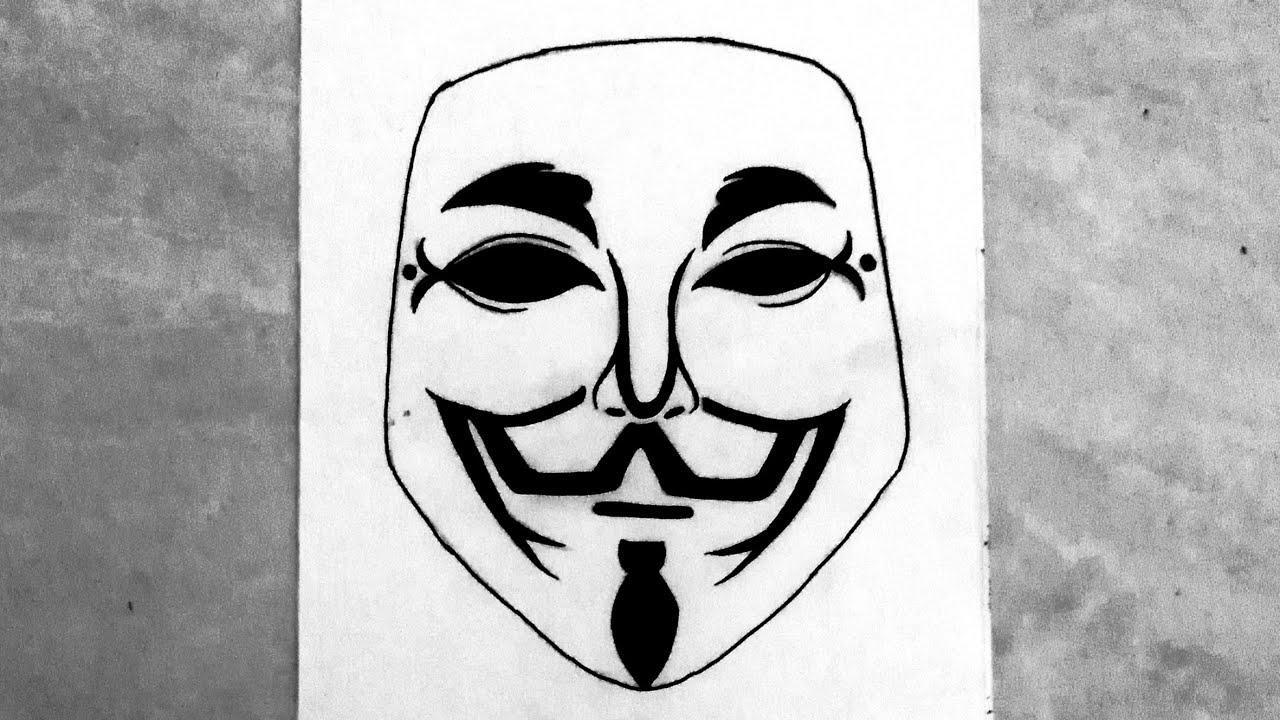 Doodle Art | Coolest!! || Anonymous Mask Image!! IT'S SO COOL!!