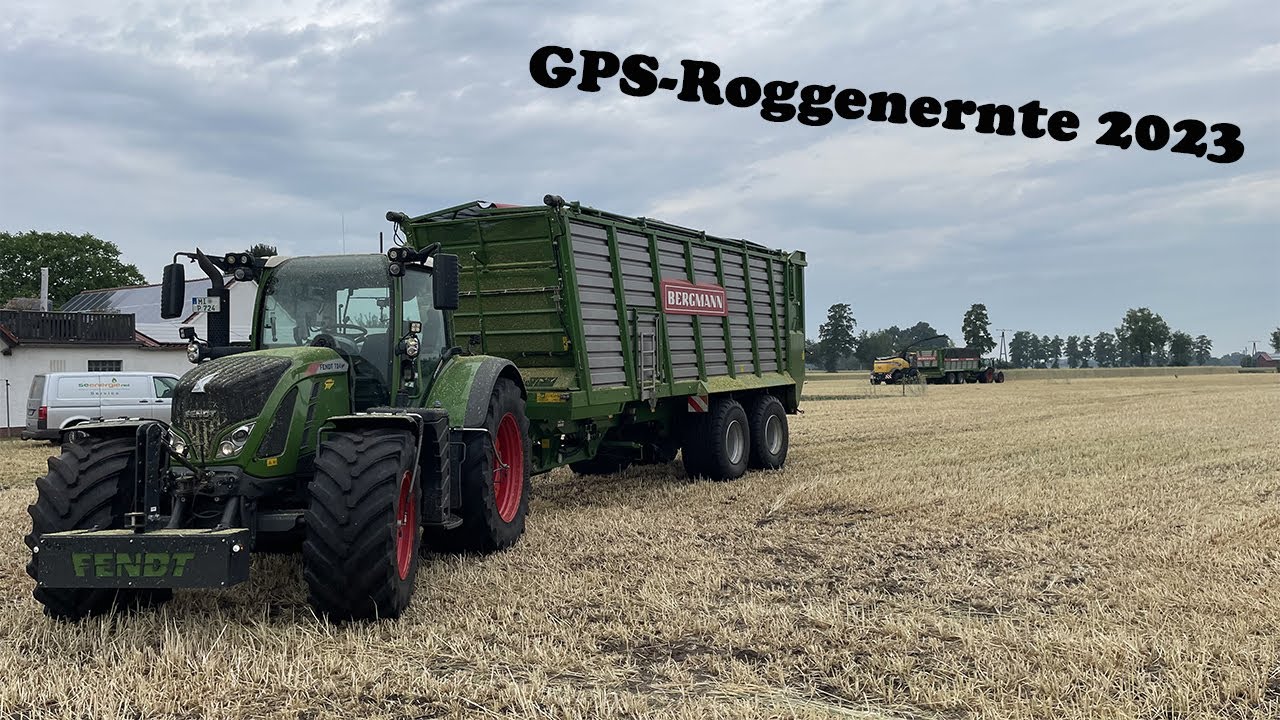 #Vlog65 GPS Roggenernte 2023 mit Fendt 724 und Bergmann HTW45