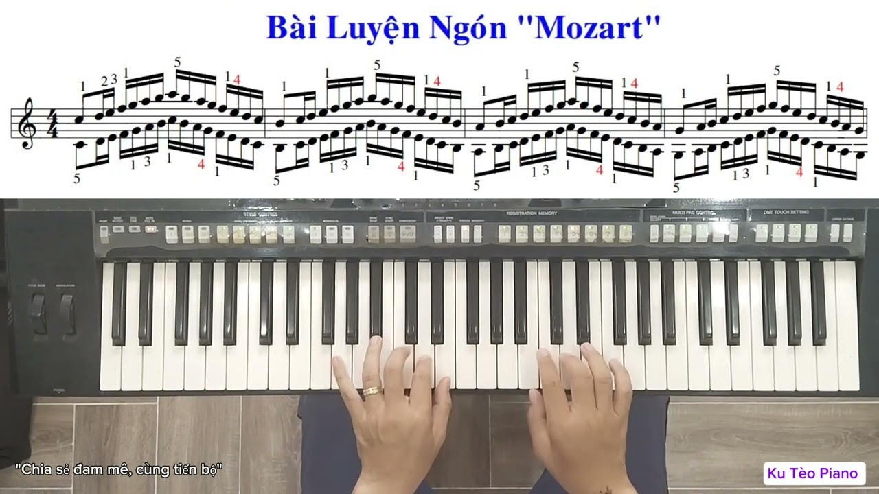 Bài luyện ngón MOZART giúp ngón đàn NHANH - LINH HOẠT hơn | Ku Tèo Piano.