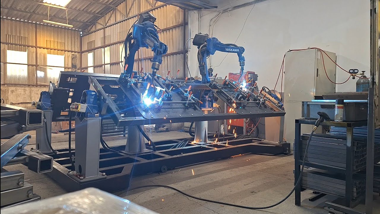 YASKAWA TWIN ROBOTS / ROBOTIC WELDING PROCESS / MOTOMAN /  ROBOTLU KAYNAK / ENSA METAL / BURSA