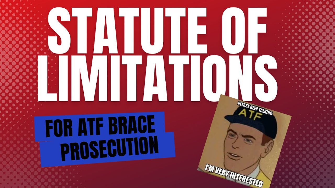 THE ATF can still prosecute you even after removing your pistol brace!