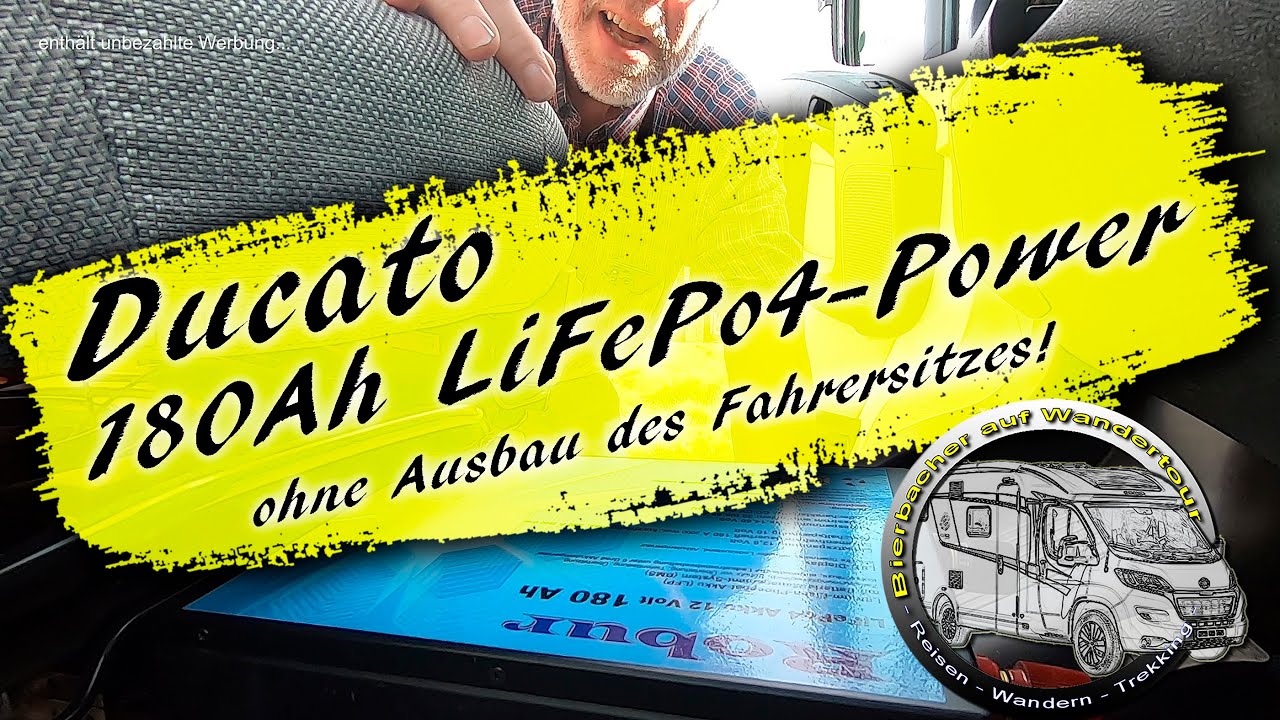 Ducato 180Ah LiFePo4 ohne Ausbau des Fahrersitzes