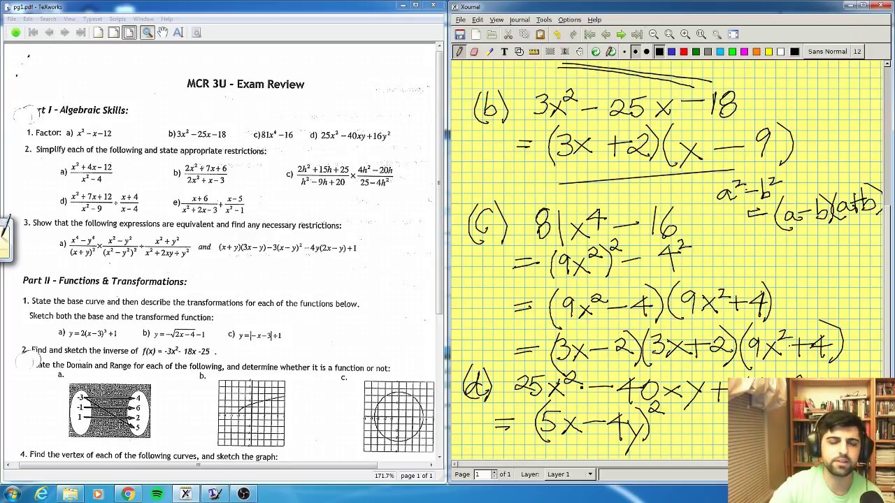 Grade 11 Math Exam Review Ep 1: Simple Factoring
