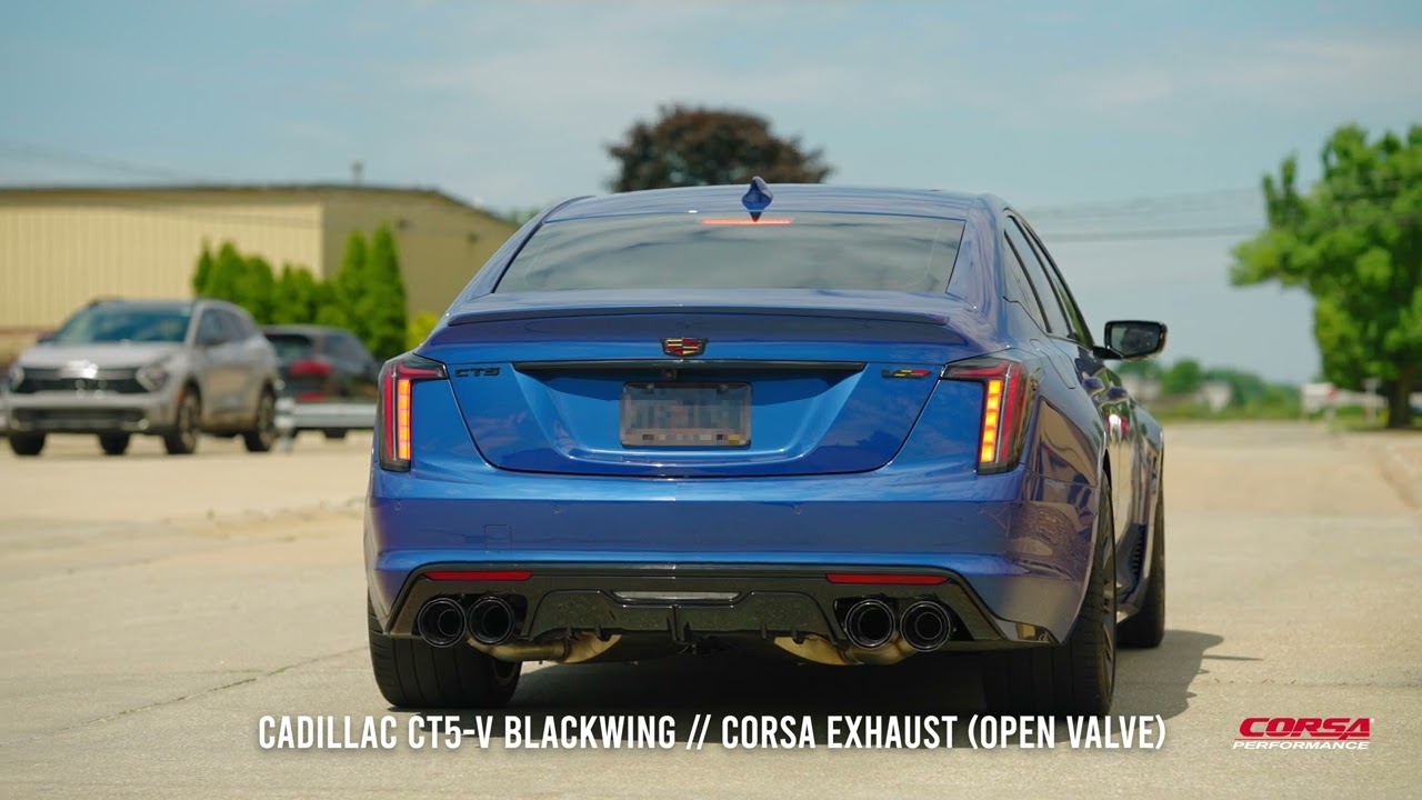 CORSA Performance Cadillac CT5-V Black Wing Active Valve Exhaust Sound Comparison