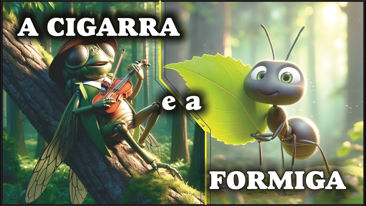 A CIGARRA E A FORMIGA | Uma Fábula Ilustrada e divertida