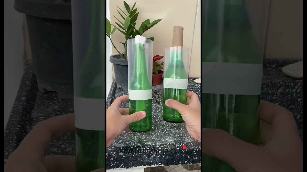 Transformando garrafas de vidro em decora&ccedil;&atilde;o. #diy #decora&ccedil;&atilde;o #artesanato