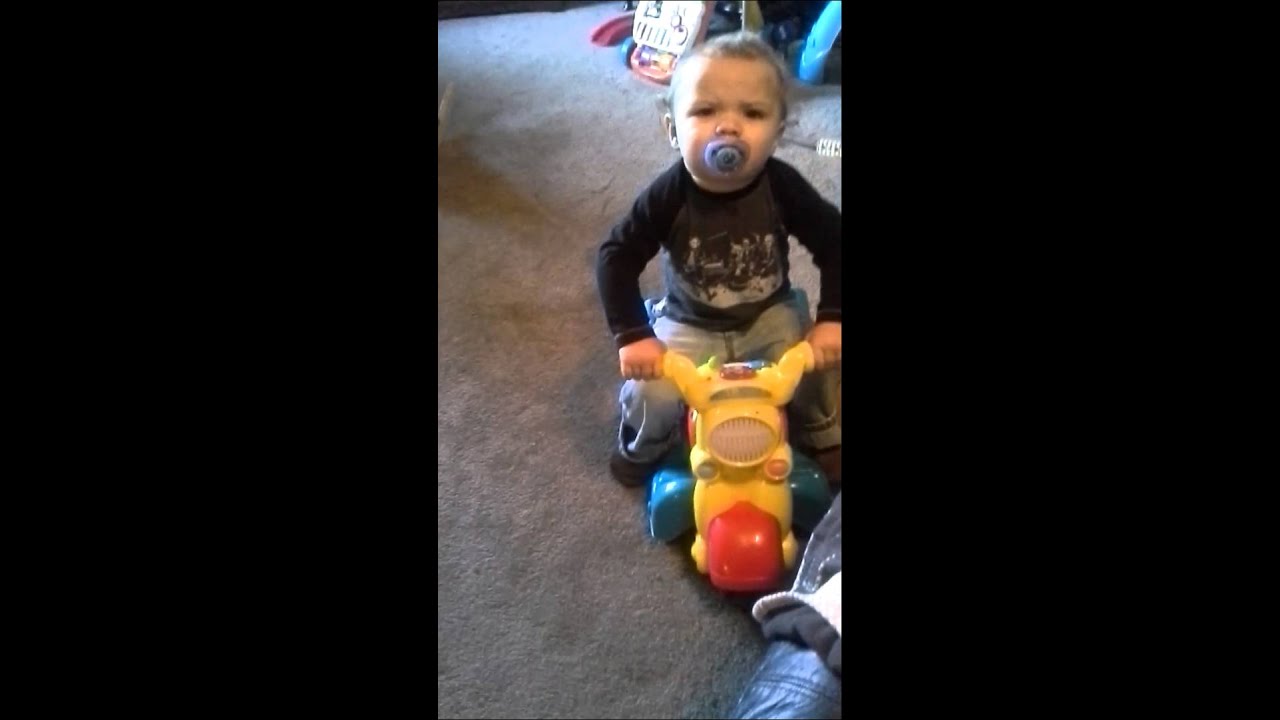 Riding His Push Trike By Himself!