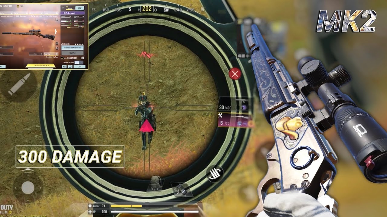 1 SHOT KILL in ANY RANGE + HEAD SHOT | BEST MK2 GUNSMITH CODM BR | CODM BR GAMEPLAY