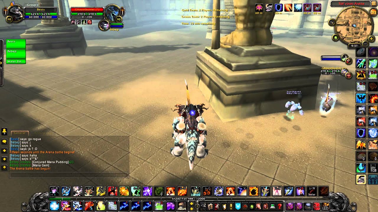 World Of Warcraft MOP 5.4, Enhancement Shaman Gameplay PVP Arena 2v2