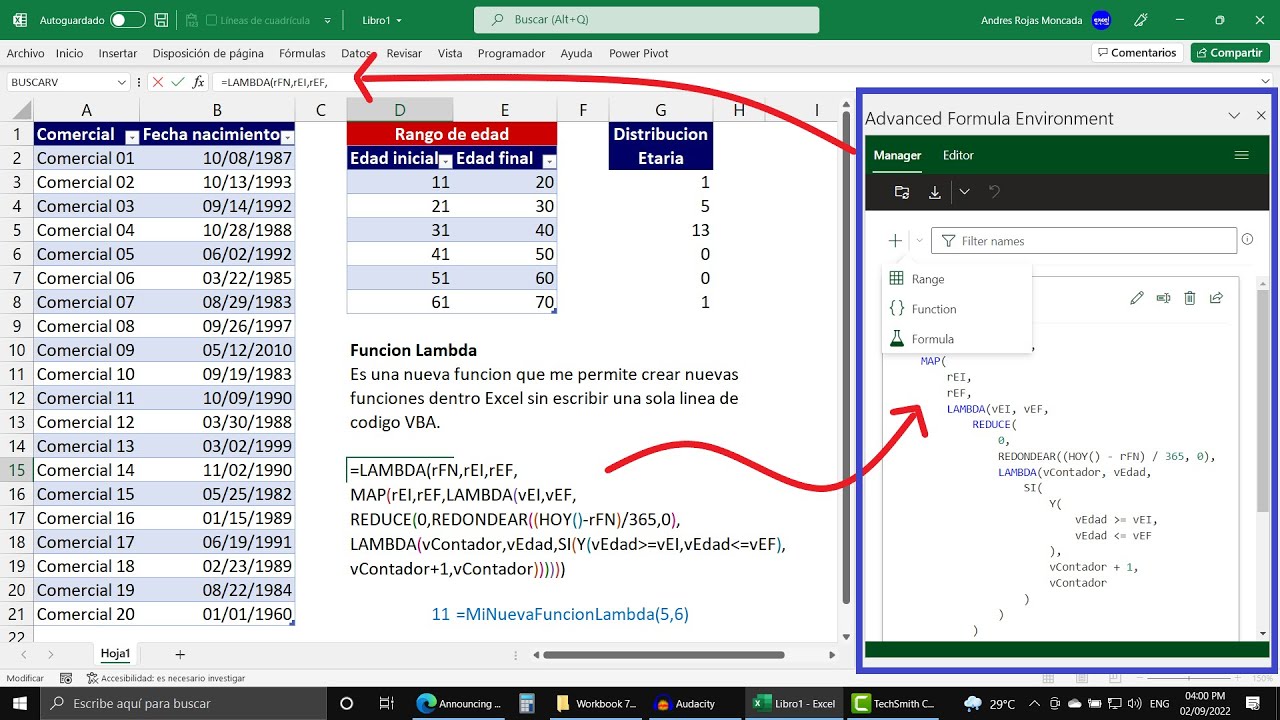 ✅ Lanzamiento del Nuevo Editor de Fórmulas de Excel y Nuevas Funciones (MAP y REDUCE)