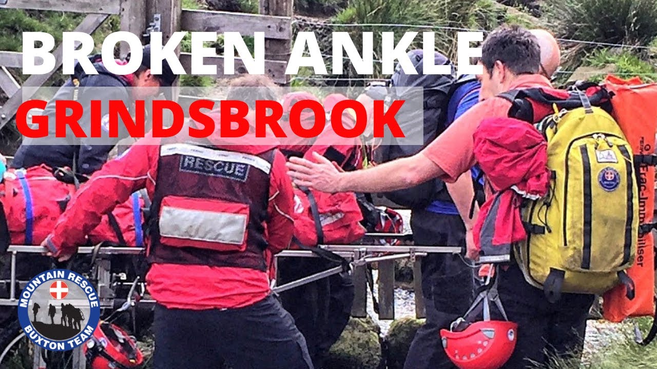 Mountain RESCUE call out to Grindsbrook  | First aid for a BROKEN ankle