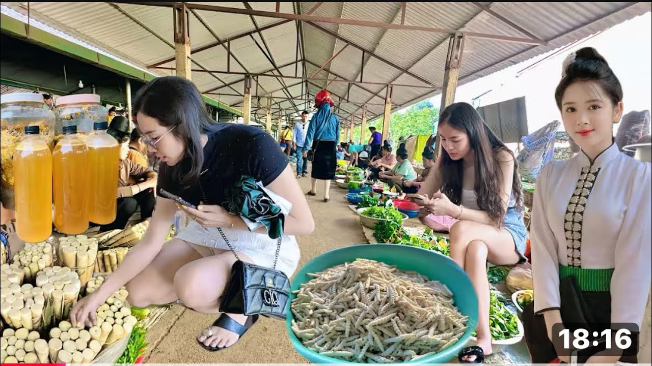 Chợ Mường Thanh-Điện Biên Chợ Của Người Thái To Nhất Nhì Tây Bắc.