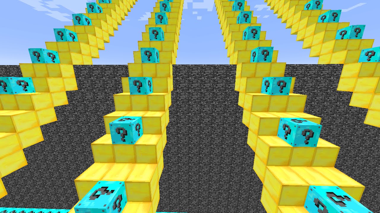 Minecraft DIAMOND LUCKY BLOCK Staircase Race w/ BajanCanadian & JeromeASF