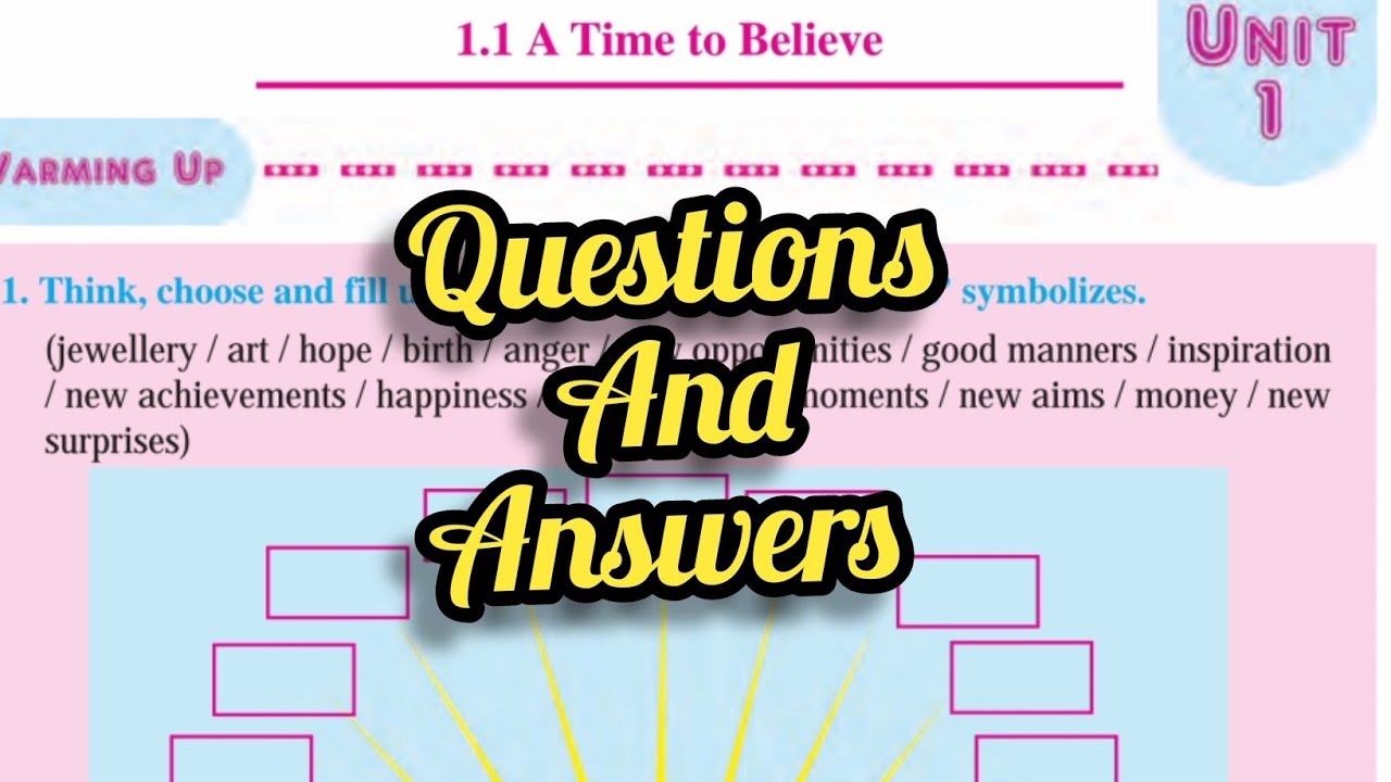 Class 8th || English || chapter-1.1 A Time to Believe || Questions and Answers